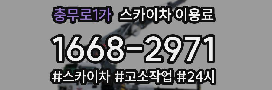충무로1가 스카이차 이용료