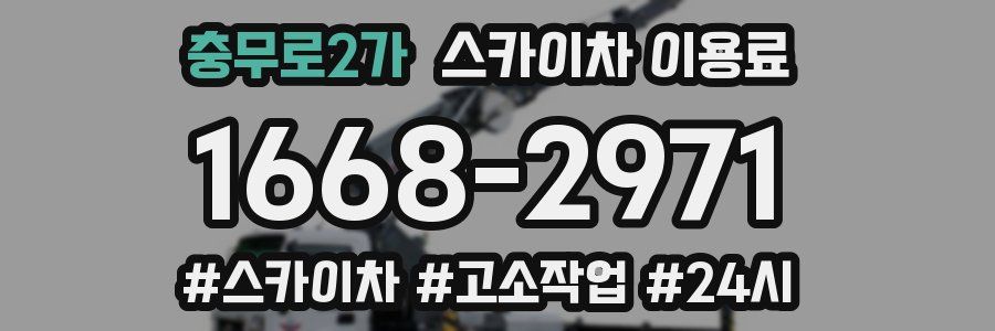 충무로2가 스카이차 이용료