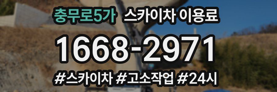 충무로5가 스카이차 이용료