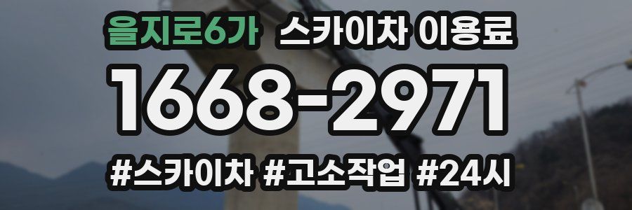 을지로6가 스카이차 이용료