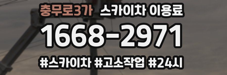 충무로3가 스카이차 이용료