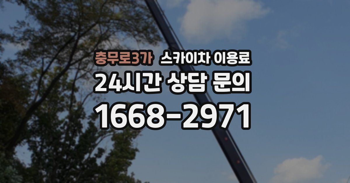 충무로3가 스카이차 이용료