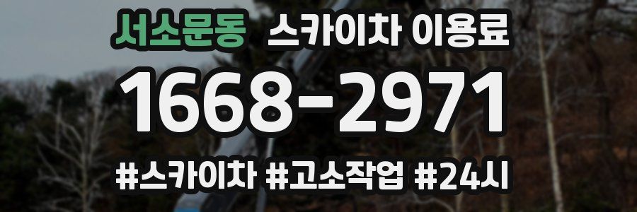 서소문동 스카이차 이용료