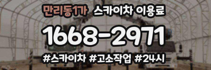 만리동1가 스카이차 이용료