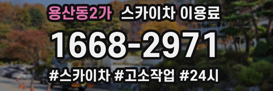 용산동2가 스카이차 이용료