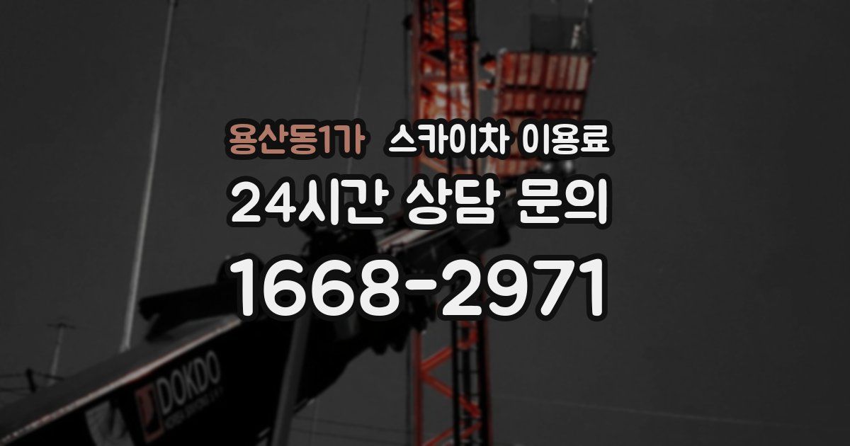 용산동1가 스카이차 이용료