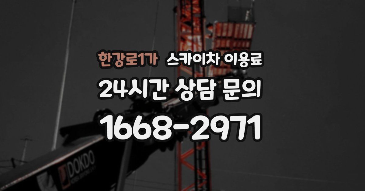 한강로1가 스카이차 이용료