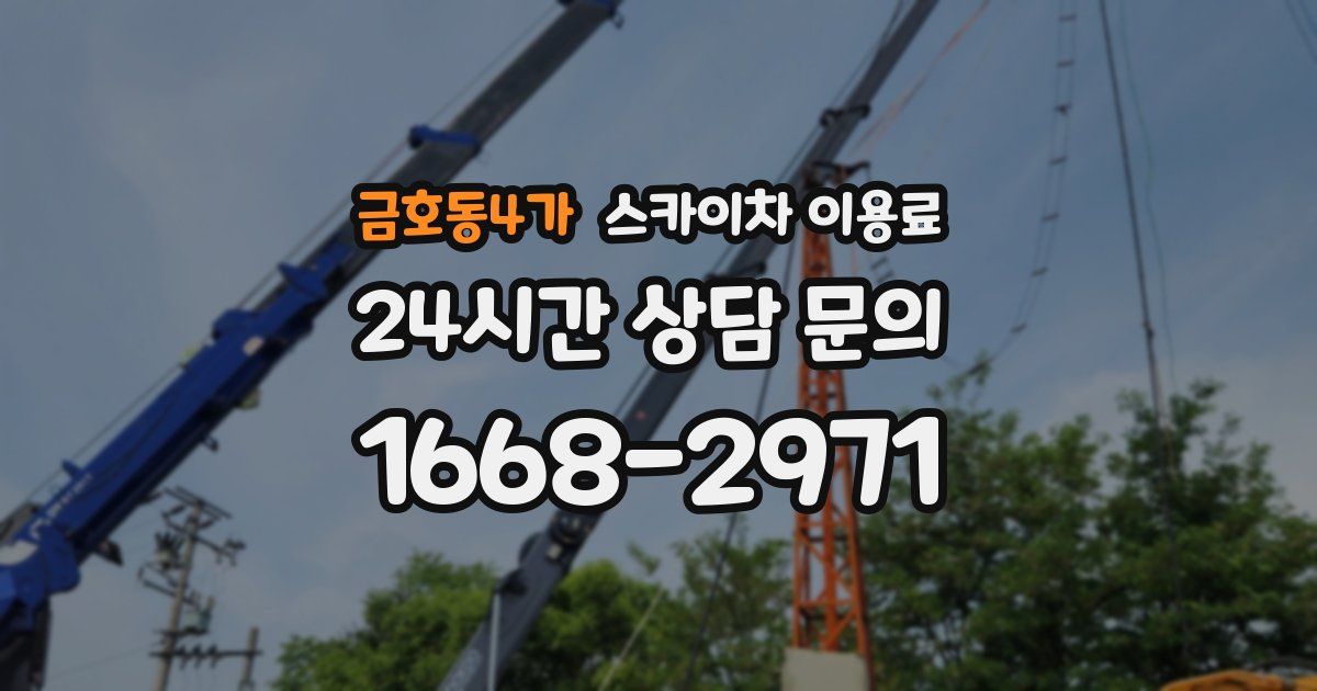금호동4가 스카이차 이용료