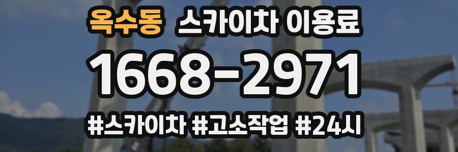 옥수동 스카이차 이용료