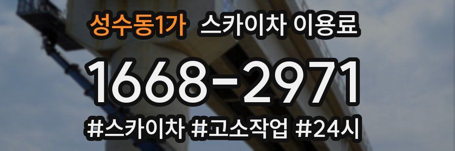 성수동1가 스카이차 이용료