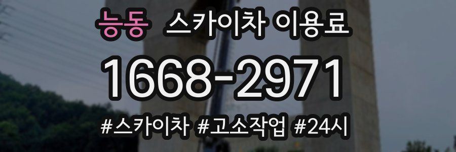 능동 스카이차 이용료