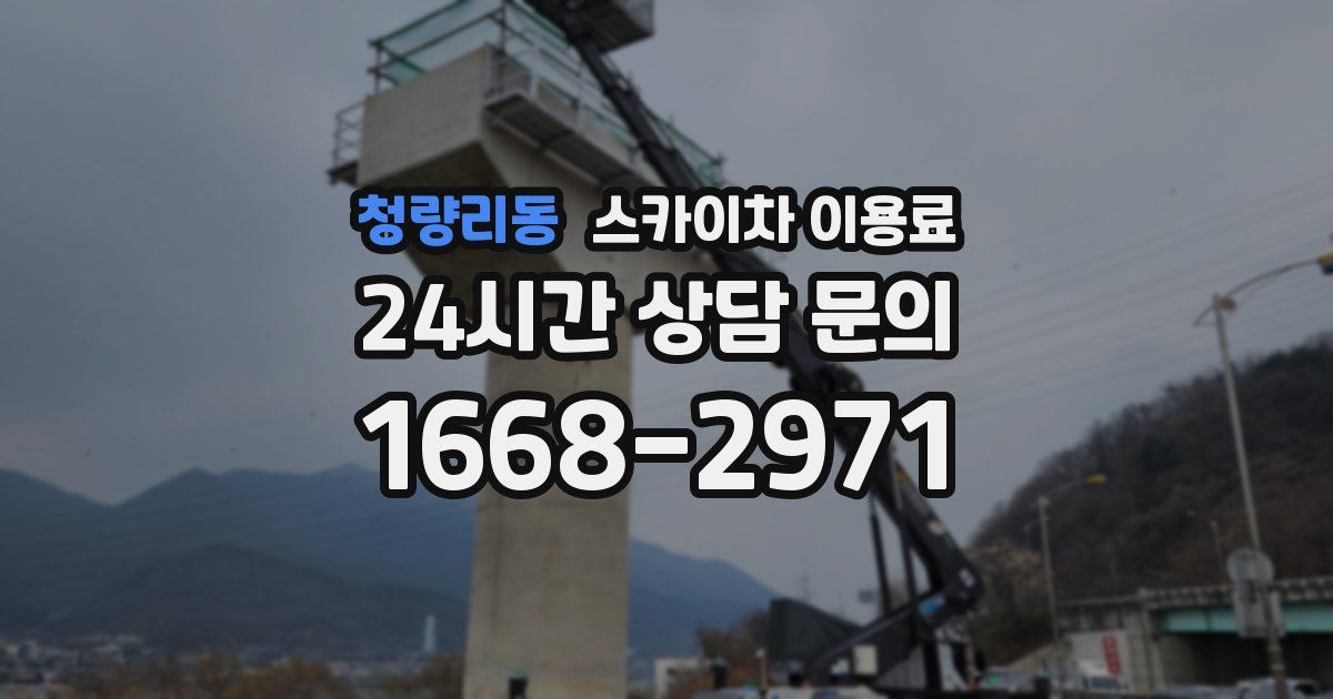 청량리동 스카이차 이용료