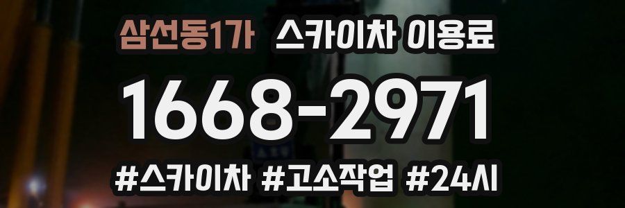 삼선동1가 스카이차 이용료