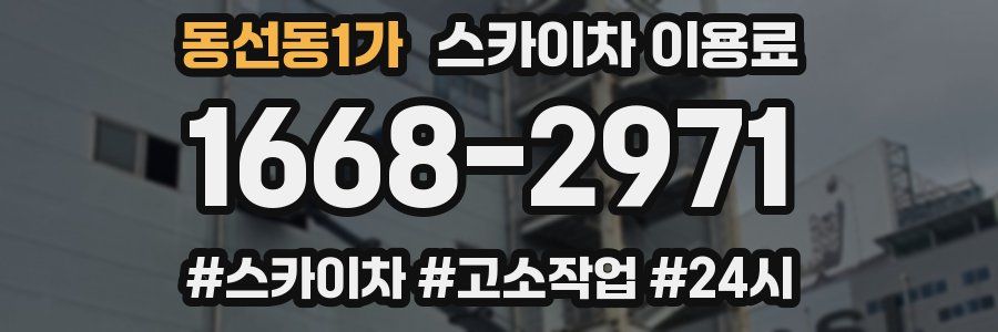 동선동1가 스카이차 이용료