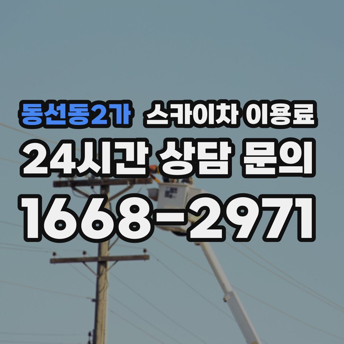 동선동2가 스카이차 이용료