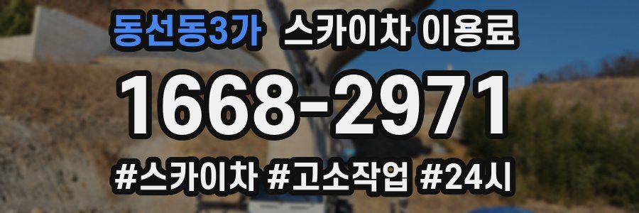 동선동3가 스카이차 이용료