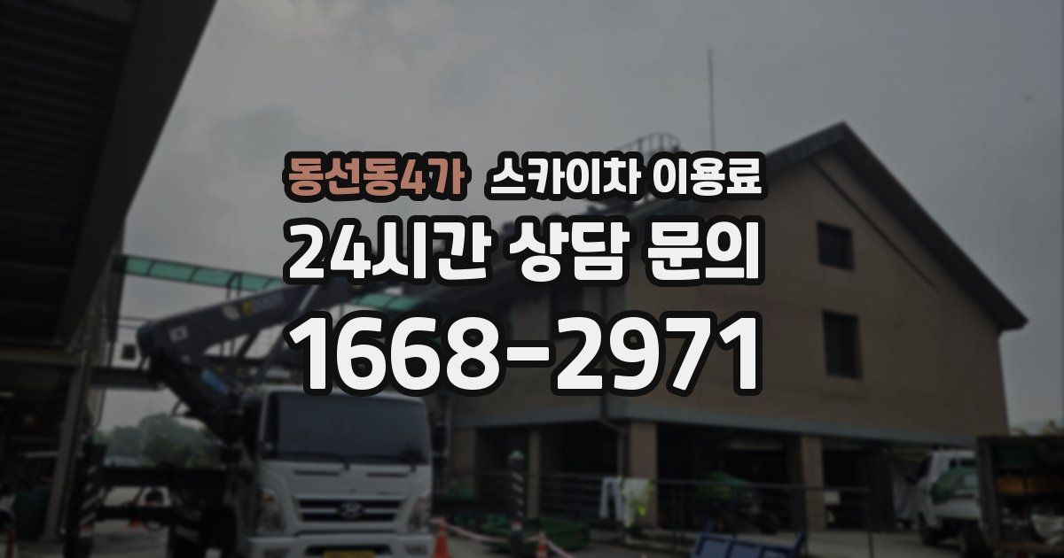 동선동4가 스카이차 이용료