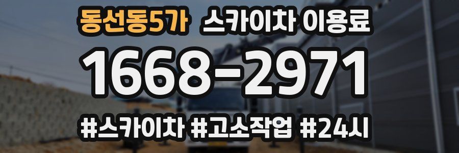 동선동5가 스카이차 이용료