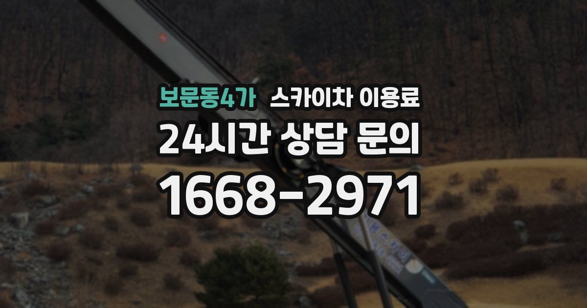 보문동4가 스카이차 이용료