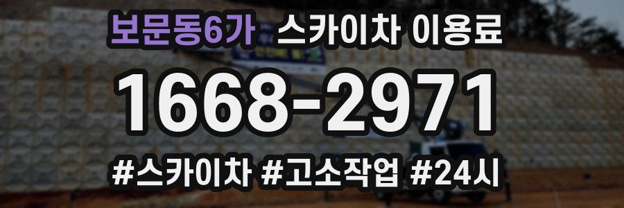 보문동6가 스카이차 이용료