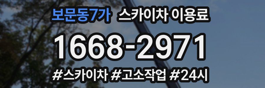 보문동7가 스카이차 이용료