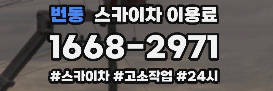 번동 스카이차 이용료