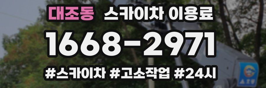 대조동 스카이차 이용료