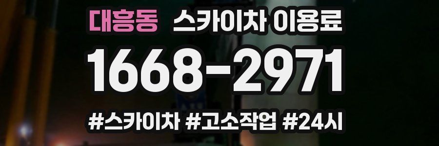 대흥동 스카이차 이용료
