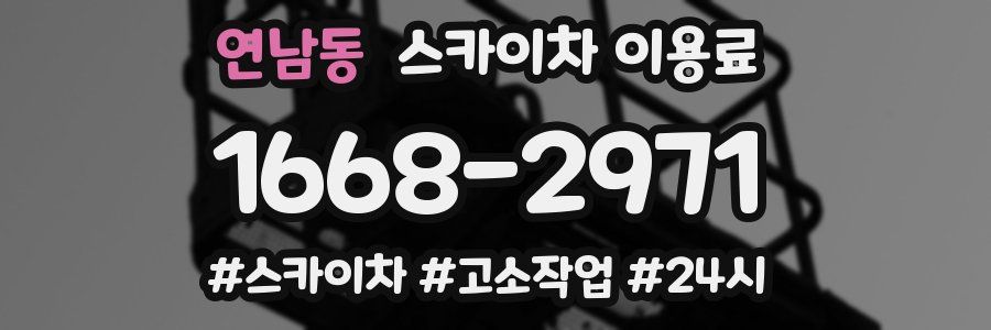 연남동 스카이차 이용료