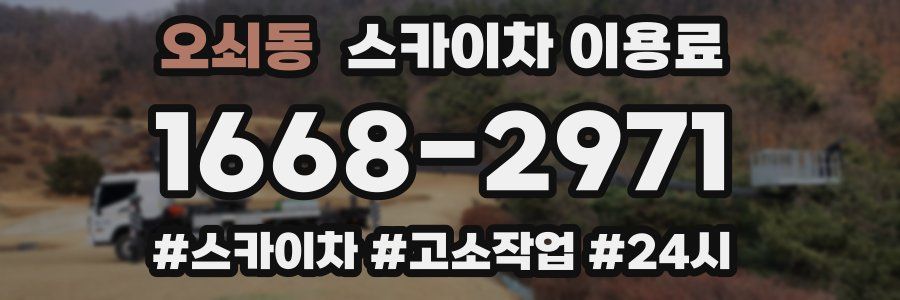 오쇠동 스카이차 이용료