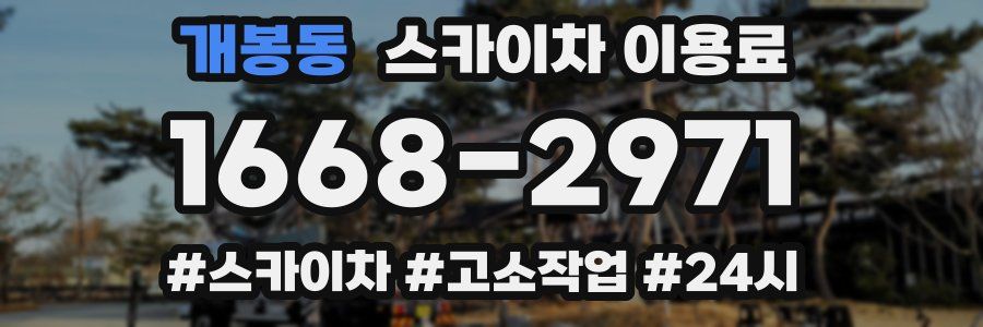 개봉동 스카이차 이용료