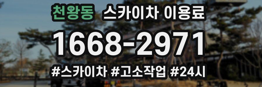 천왕동 스카이차 이용료