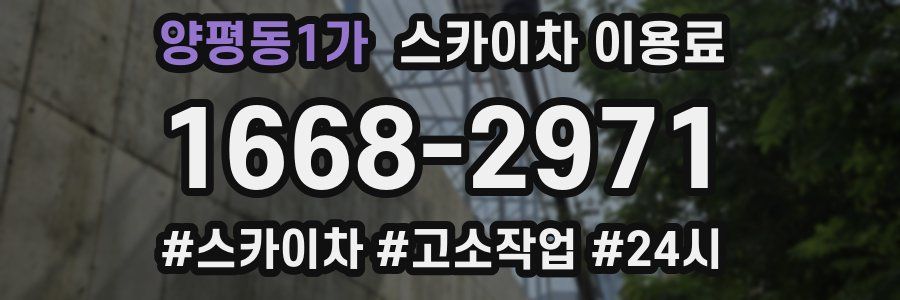 양평동1가 스카이차 이용료