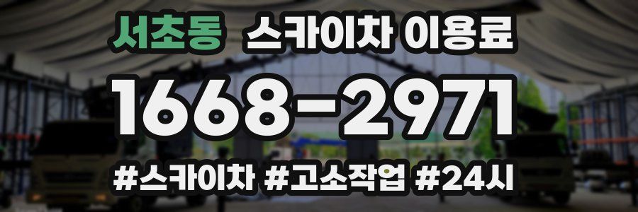 서초동 스카이차 이용료
