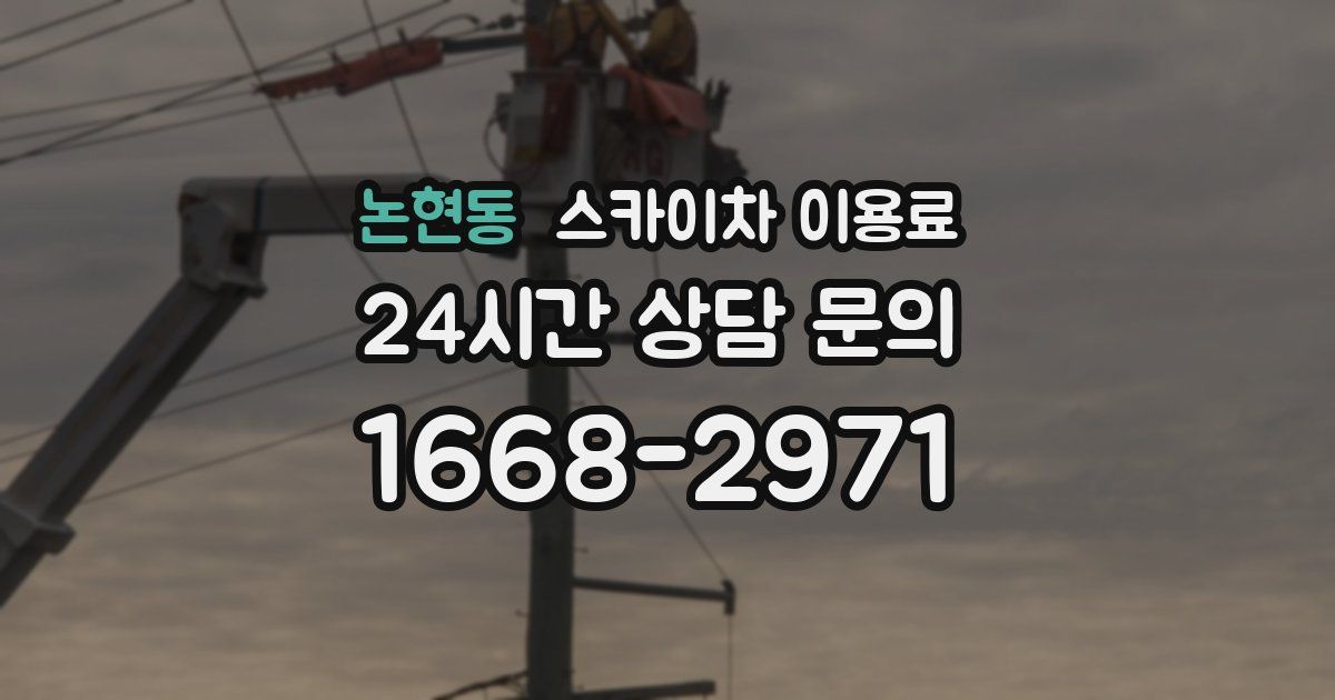논현동 스카이차 이용료
