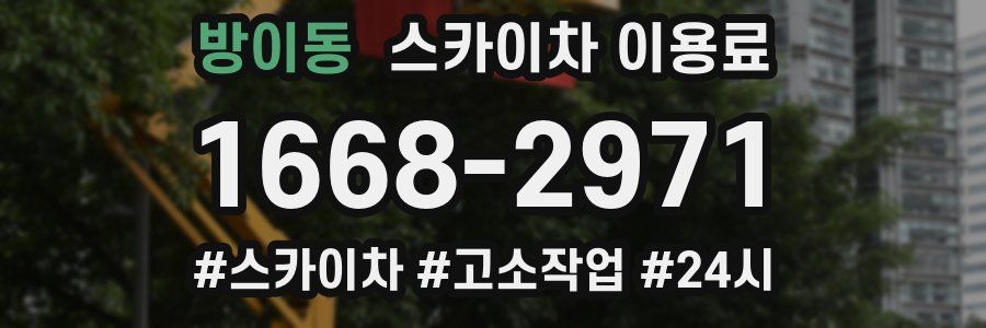 방이동 스카이차 이용료