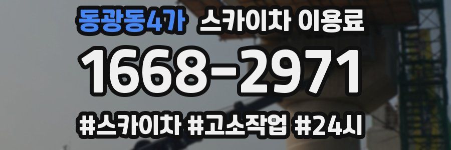 동광동4가 스카이차 이용료