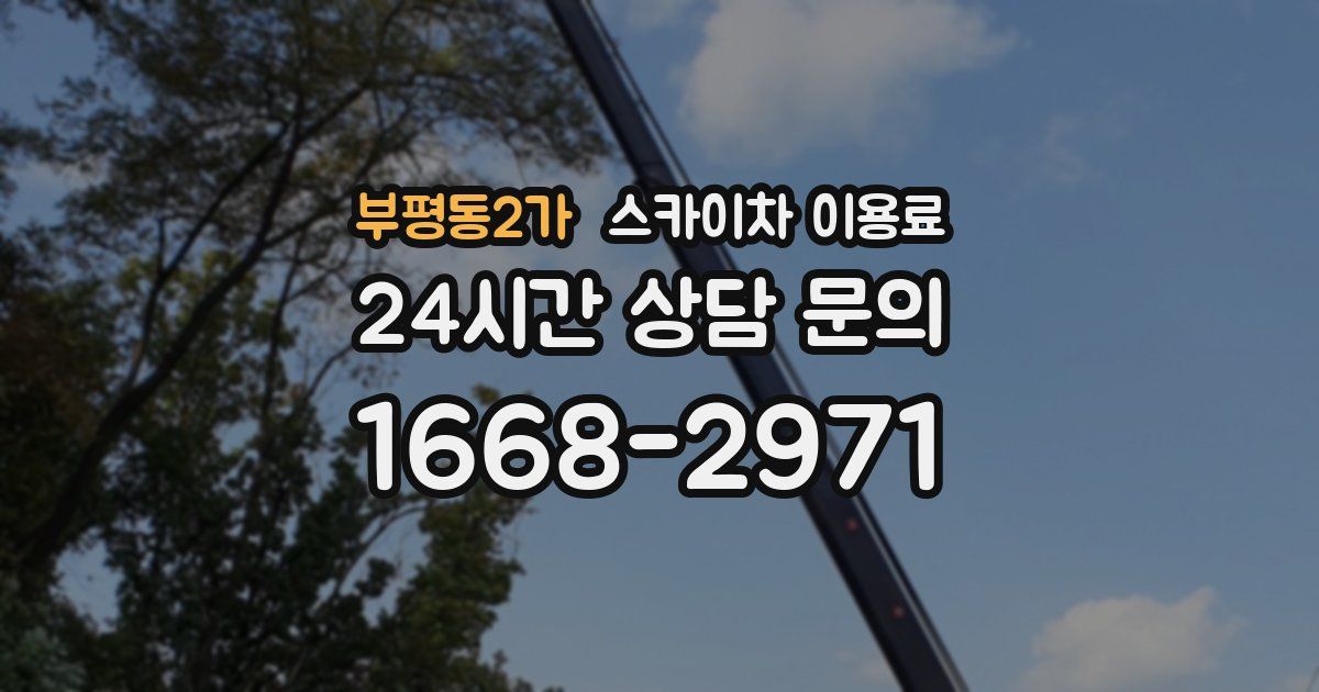 부평동2가 스카이차 이용료