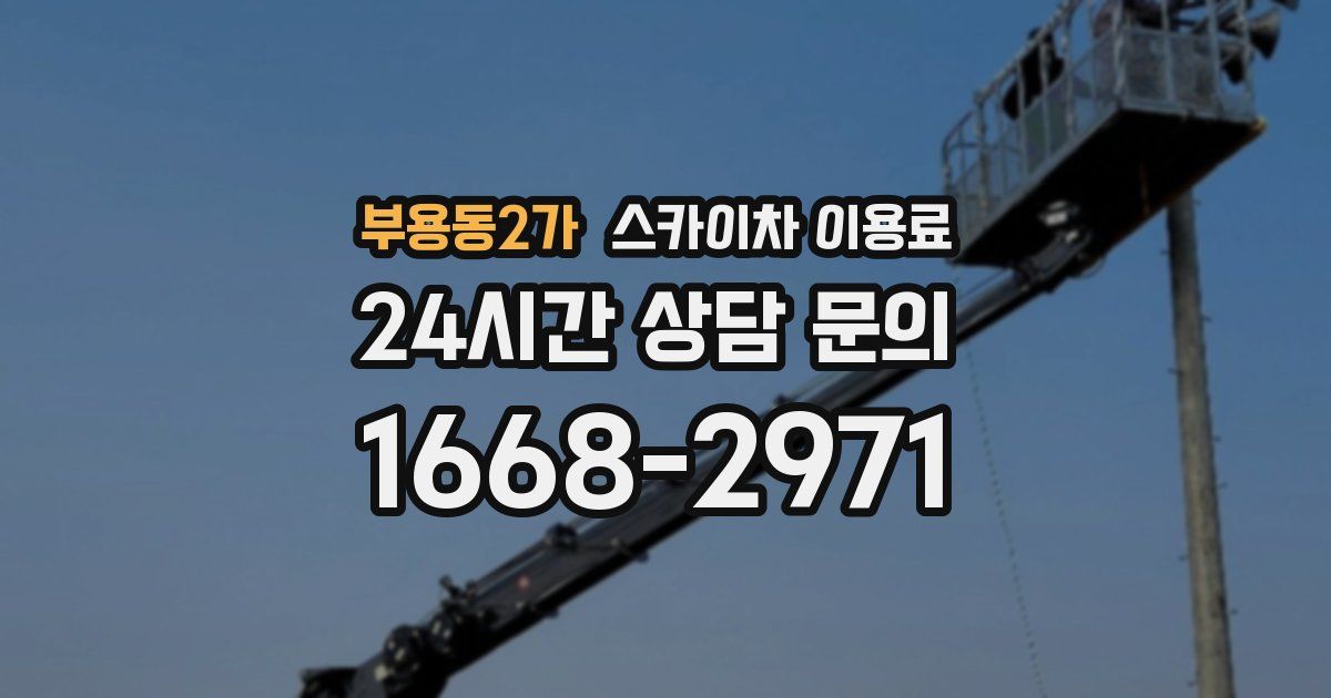 부용동2가 스카이차 이용료