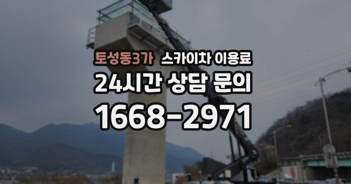 토성동3가 스카이차 이용료
