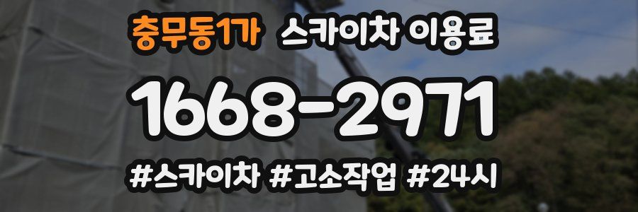 충무동1가 스카이차 이용료