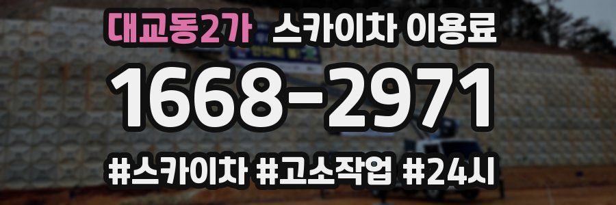 대교동2가 스카이차 이용료
