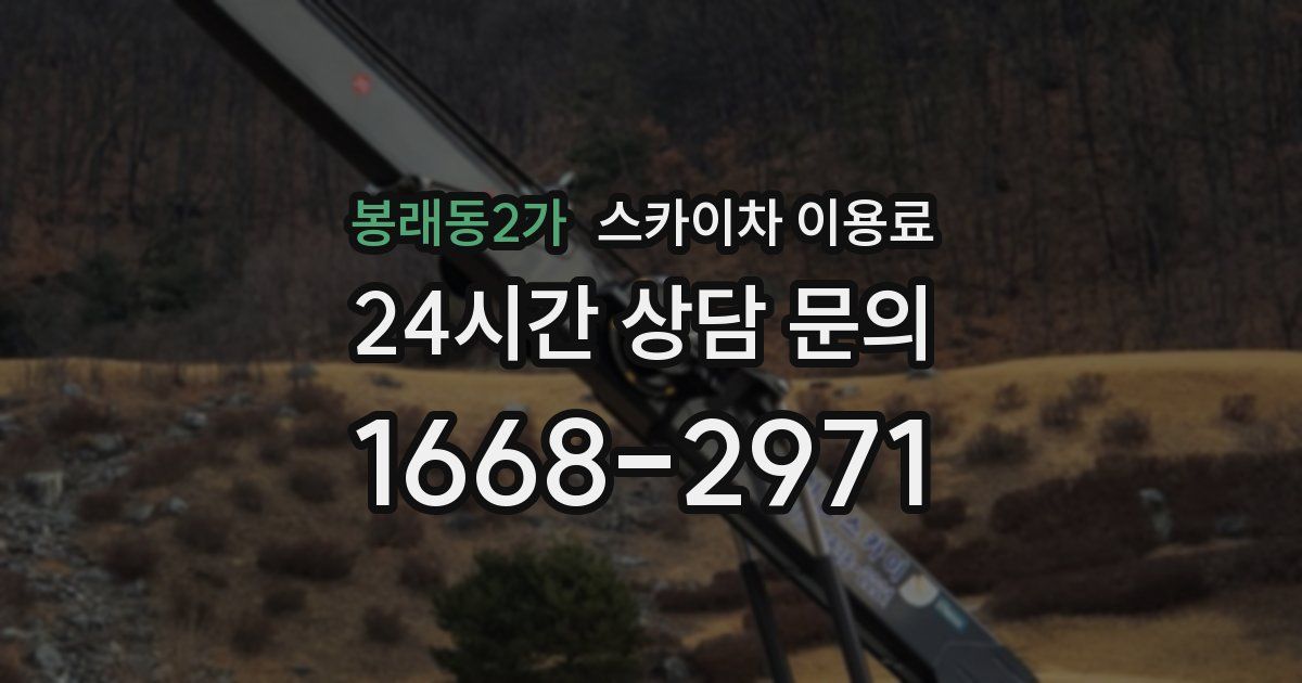봉래동2가 스카이차 이용료