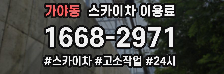 가야동 스카이차 이용료