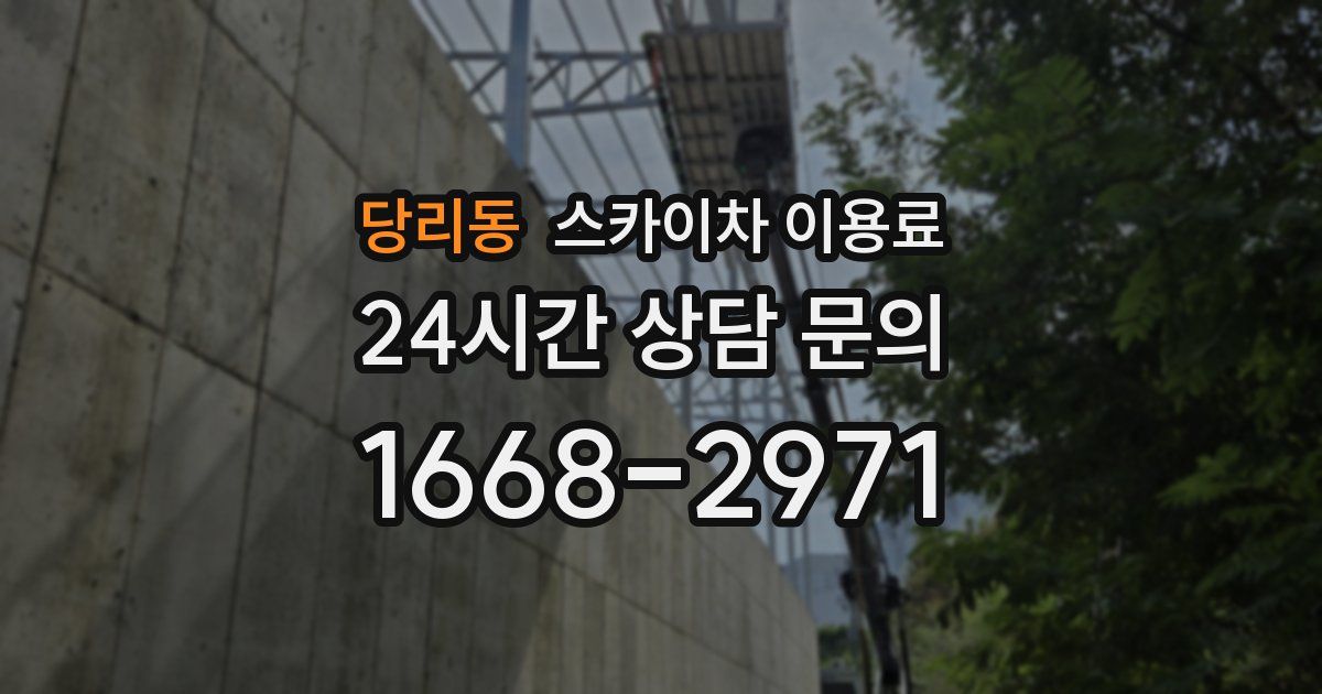 당리동 스카이차 이용료