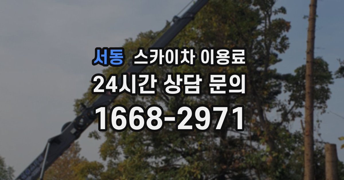 서동 스카이차 이용료