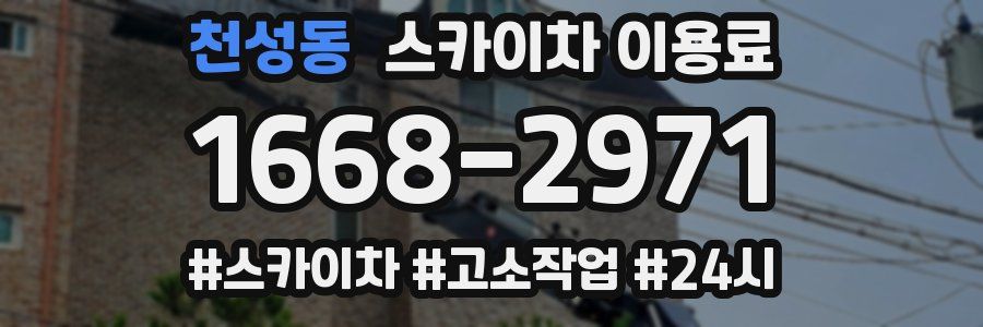 천성동 스카이차 이용료