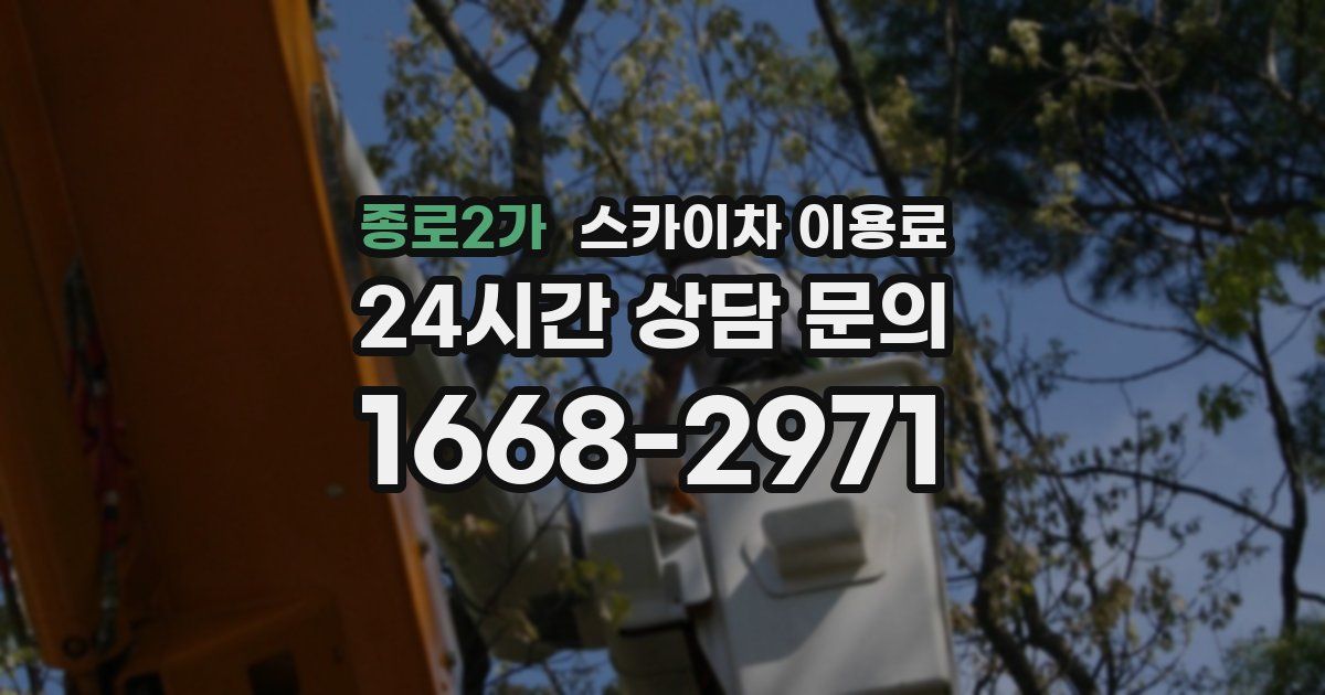 종로2가 스카이차 이용료