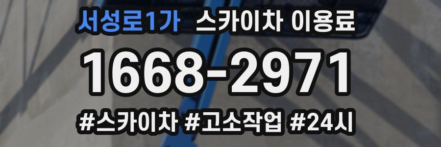 서성로1가 스카이차 이용료