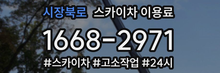 시장북로 스카이차 이용료